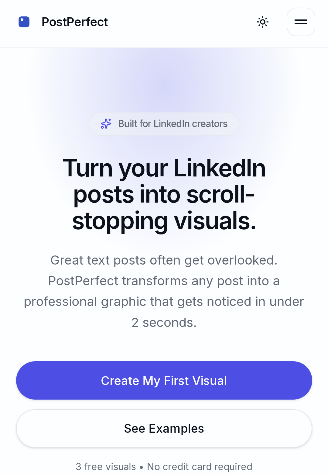 PostPerfect LinkedIn visual product preview